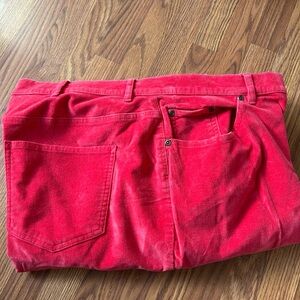Talbots pink velveteen pants 18W